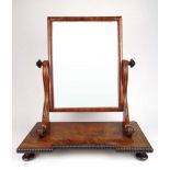 A 19th century mahogany toilet mirror, t