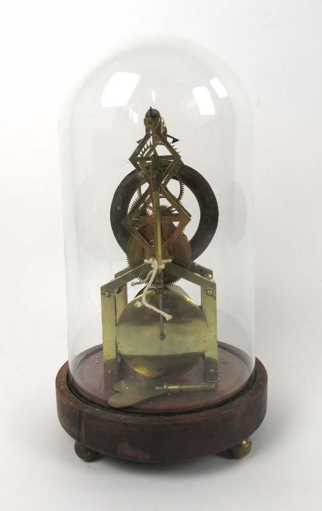 A late 19th century fusee skeleton clock - Image 3 of 3