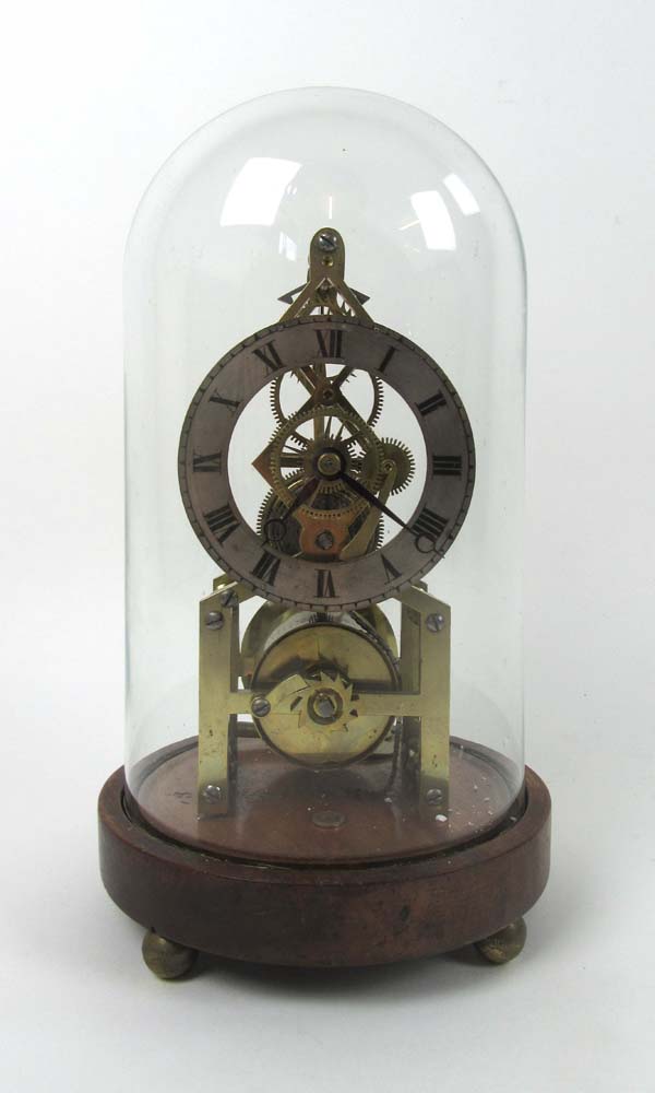 A late 19th century fusee skeleton clock