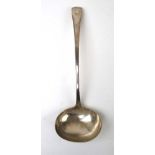 A George V silver ladle. Hallmarked for