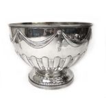 A large Victorian silver pedestal bowl h