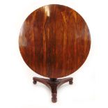 An early 19th century rosewood breakfast