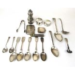 An assortment of silver items to include