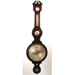 A 19th century rosewood banjo barometer,