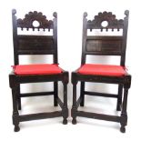A pair of late 17th century style oak an