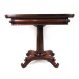 An early Victorian rosewood tea table, t