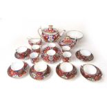 A 19th century Spode imari style tea set