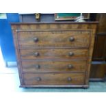 A 19th century mahogany chest of four lo