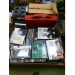 Two trays of CDs, DVDs etc.