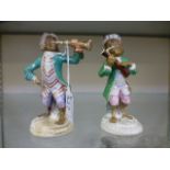 A pair of 19th century Dresden figures o