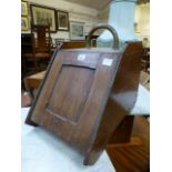 A late Victorian pitched pine coal box w