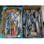 Two trays of assorted hand tools to incl