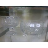 Two cut crystal fruit bowls