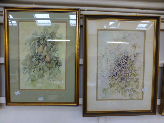 Two large framed and glazed watercolours