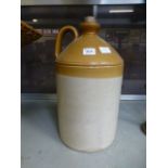 A large stoneware storage flagon