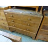 A mid 20th century oak and ply chest of