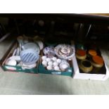 Three trays of assorted ceramics to incl