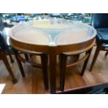 A mid-20th century design teak circular