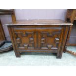 An early 20th century oak coffer