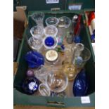 A tray containing an assortment of glass