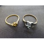 An 18ct gold ladies ring together with a