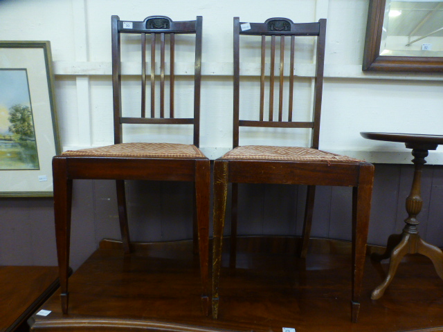 A pair of early 20th century mahogany fr