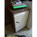 A Bisley two drawer filing cabinet with