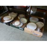 Three trays of ceramic tableware to incl