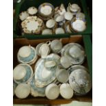 Two trays of ceramic ware to include a p