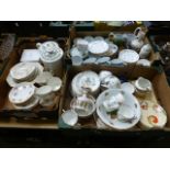 Three trays of decorative ceramic tablew