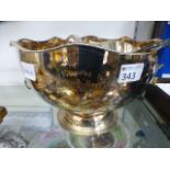 A silver plated presentation punch bowl