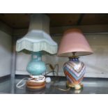 A reproduction ceramic table lamp togeth