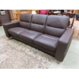 A modern brown upholstered Stressless se