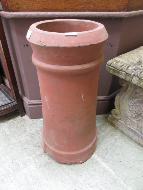 A clay chimney pot