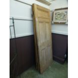 Four stripped pine doors