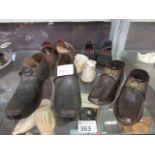 A collection of children's leather shoes