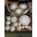 Two trays of decorative table ceramic wa