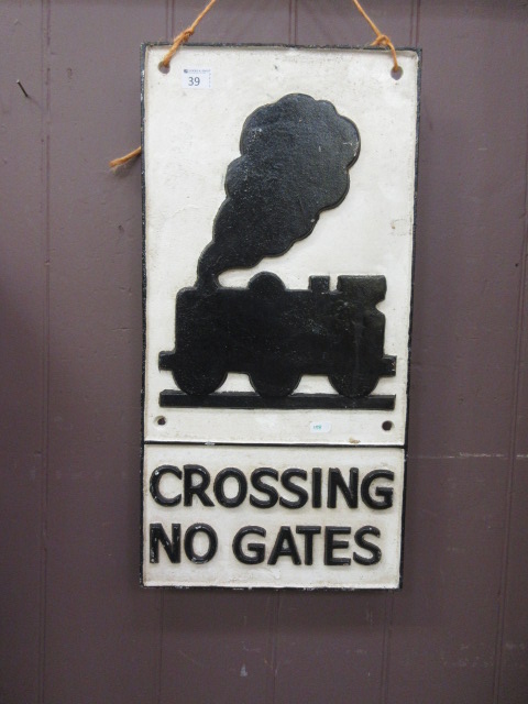 A level crossing sign