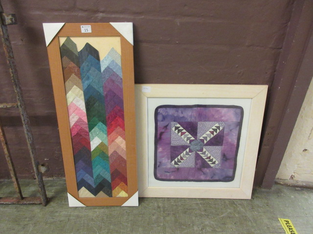 Two modern framed abstracts