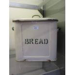 A early 20th century enamelled bread bin