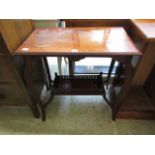 An Edwardian mahogany hall table with a