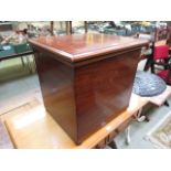 A Victorian mahogany box commode