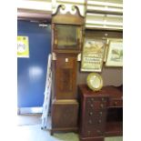 A mahogany long case clock case