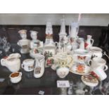 A collection of crested ware items to in