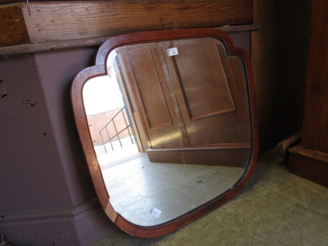 An Edwardian mahogany framed mirror