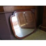 An Edwardian mahogany framed mirror