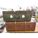 A wooden banded fibre travelling trunk t