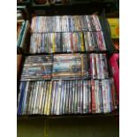 Two trays of DVDs