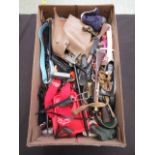 A shoebox of assorted action men accesso