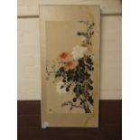 A Chinese painting on board of roses